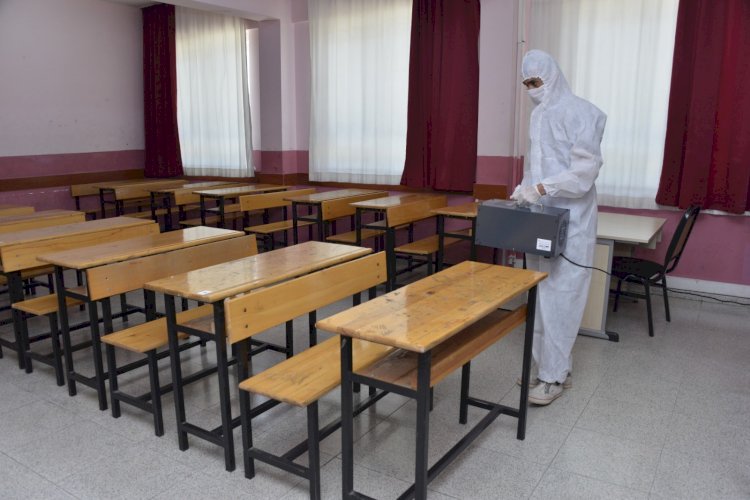 Yenişehir Belediyesinden okullarda LGS dezenfeksiyonu
