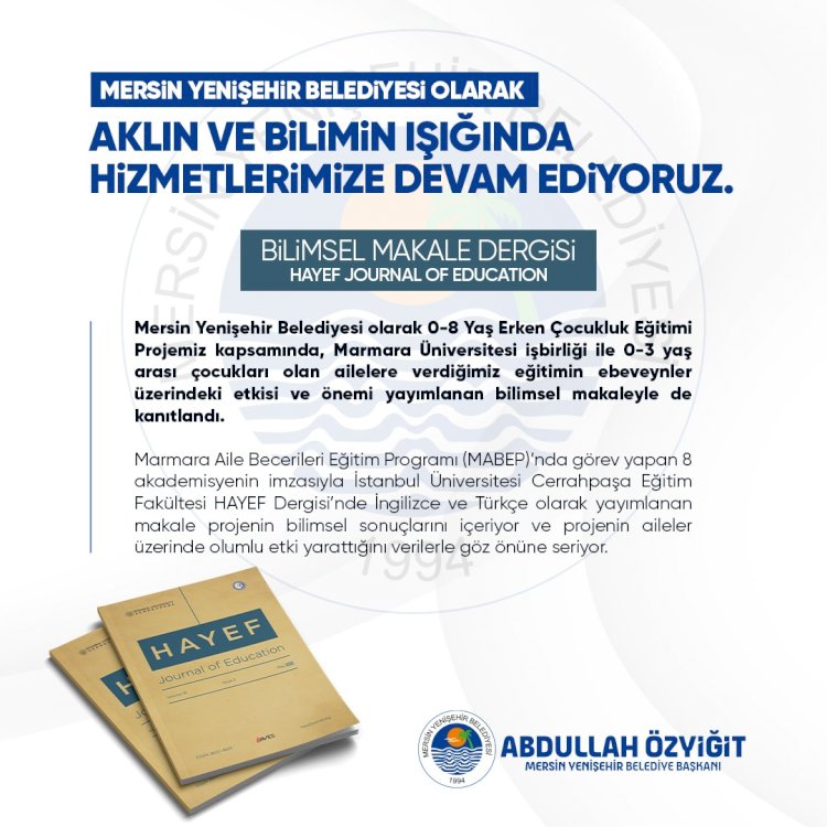Bilimsel makale Yenişehir Belediyesinin projesinin önemini ortaya koydu