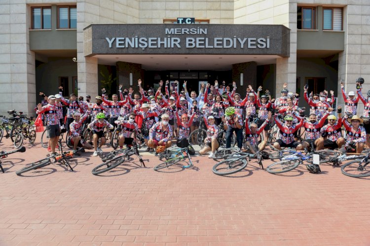 80 şehirden bisikletçi Mersin Yenişehir’de buluştu