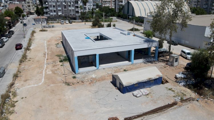 Yenişehir Belediyesi Göçmen Balık Pazarı’nın yapımında sona gelindi